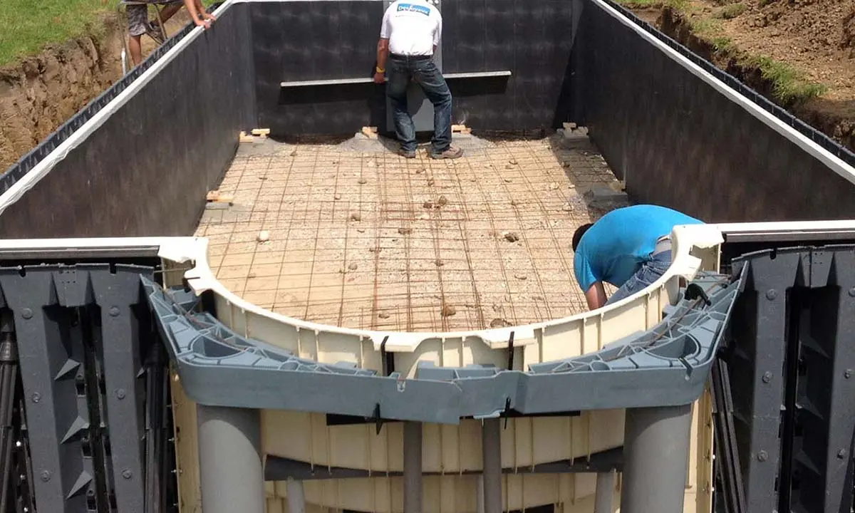 Heidelberg montieren des Pool Systems