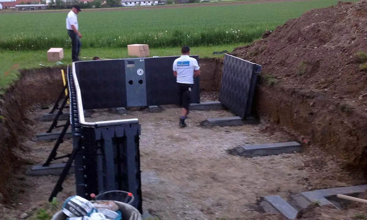 Poolbau Heidelberg Montage